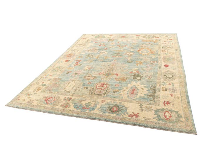 Detail image of 8' 4 x 9' 10 Hand Knotted Oushak Rug