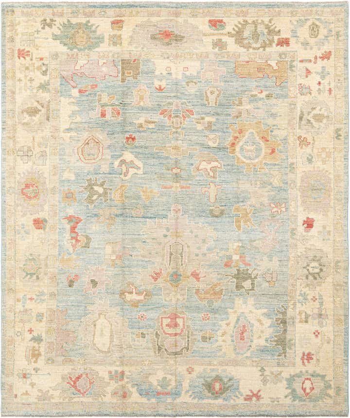 8' 4 x 9' 10 Hand Knotted Oushak Rug