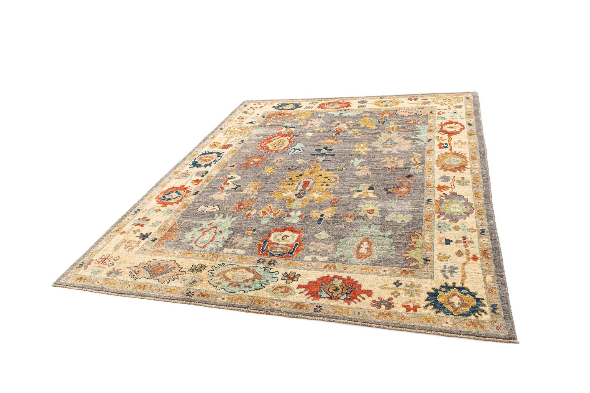 8' 2 x 10' 2 Hand Knotted Oushak Rug