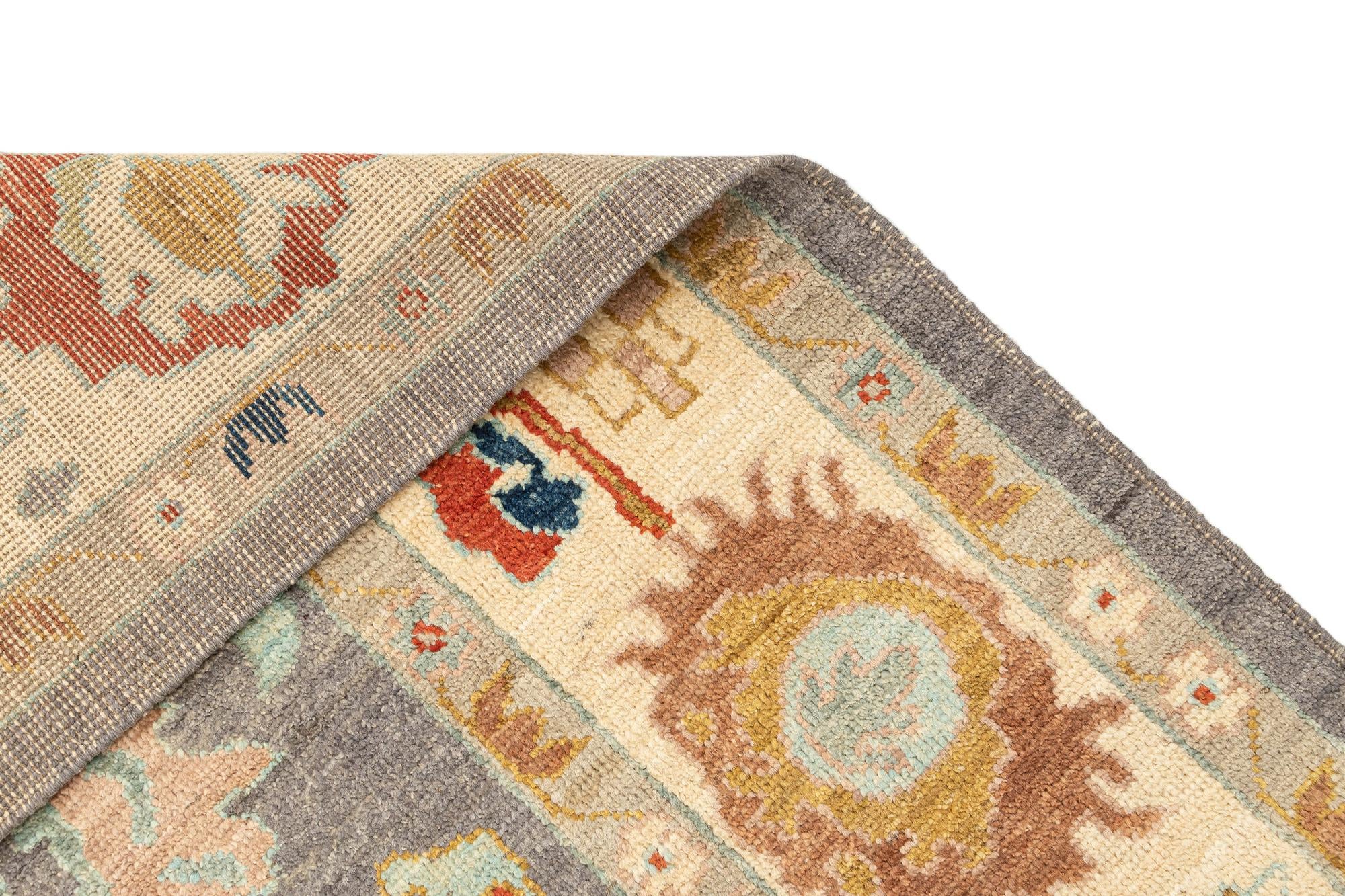 8' 2 x 10' 2 Hand Knotted Oushak Rug