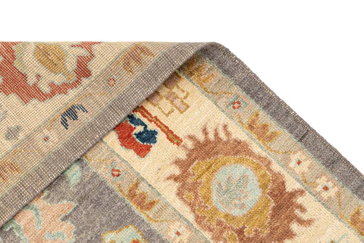 Detail image of 8' 2 x 10' 2 Hand Knotted Oushak Rug