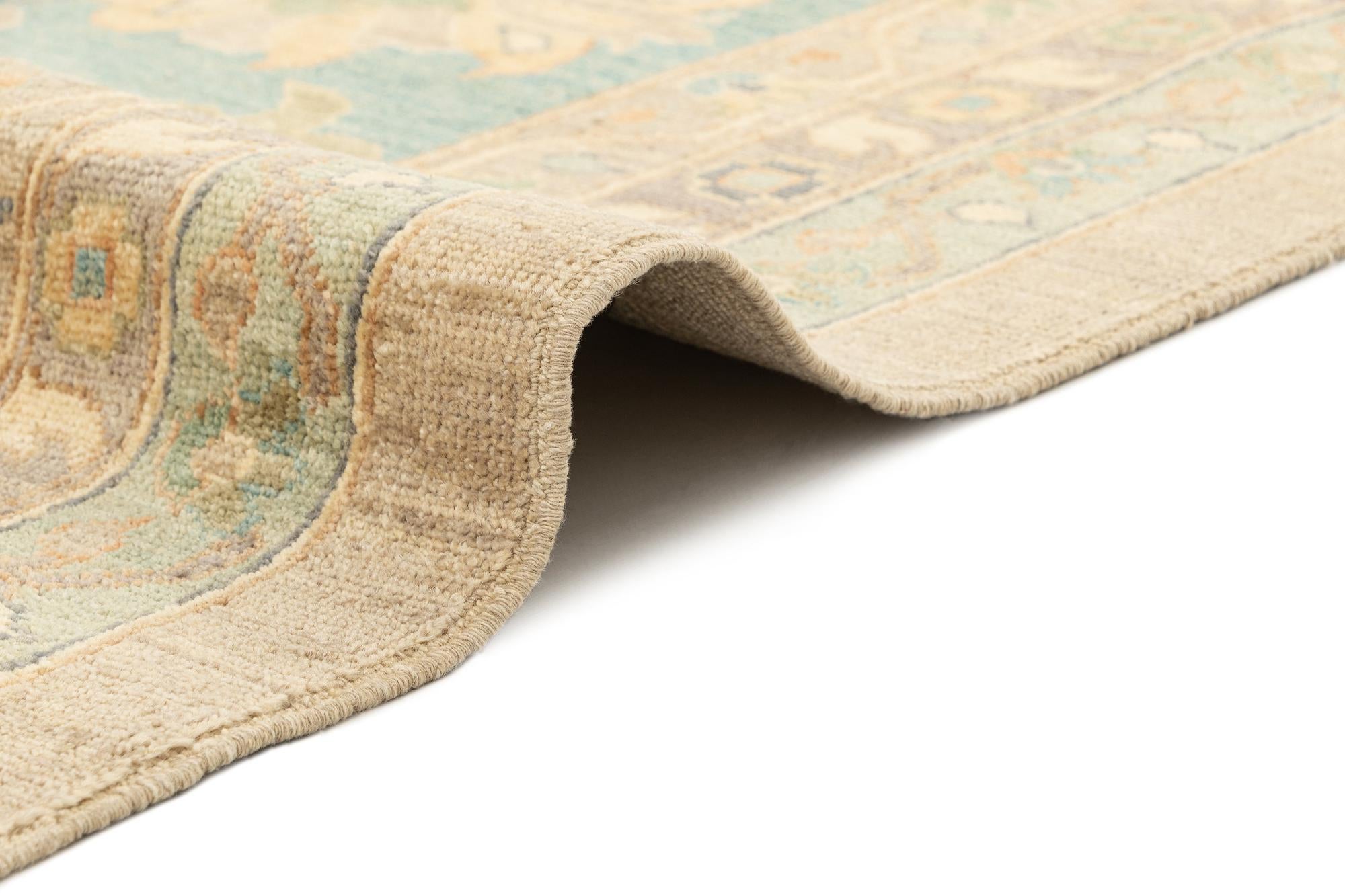 16' 1 x 23' Hand Knotted Oushak Rug