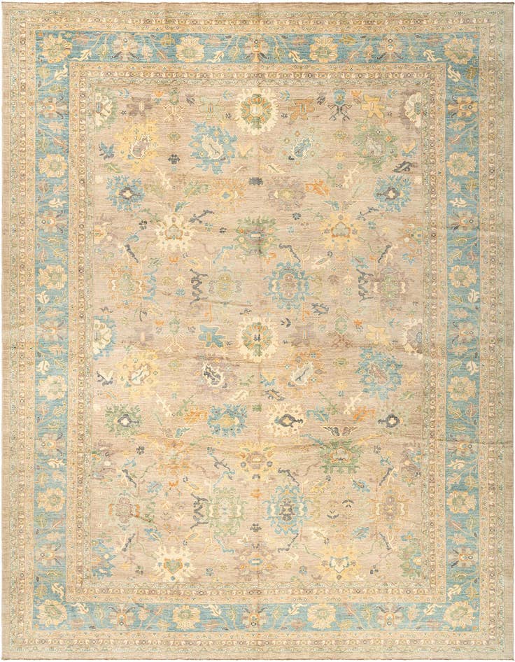 Detail image of 16' 1 x 23' Hand Knotted Oushak Rug