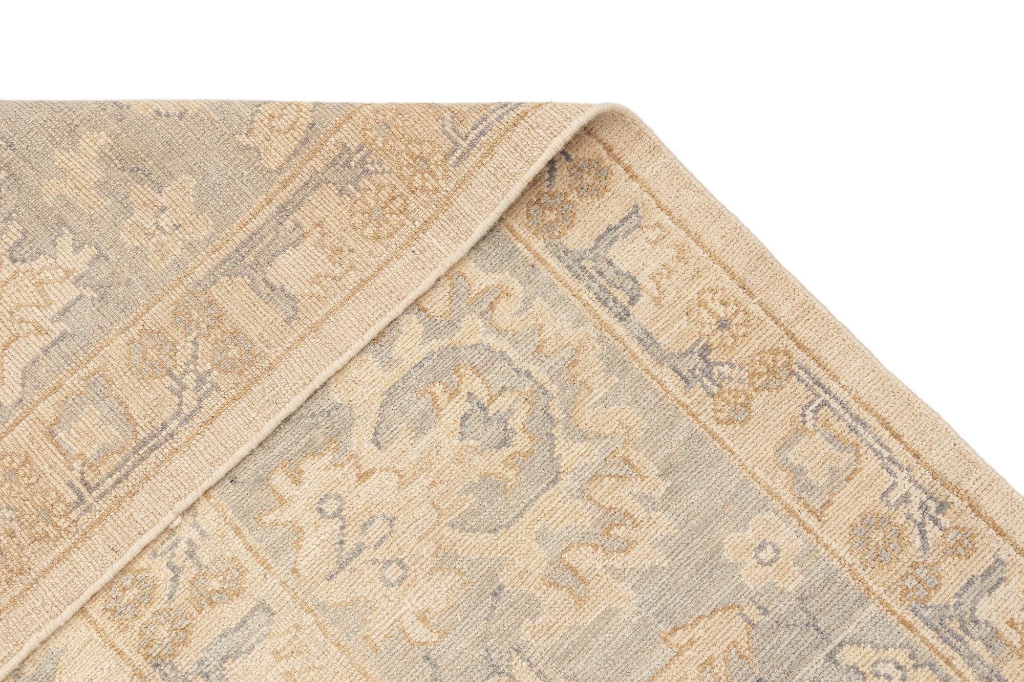 9' 10 x 13' 8 Hand Knotted Oushak Rug