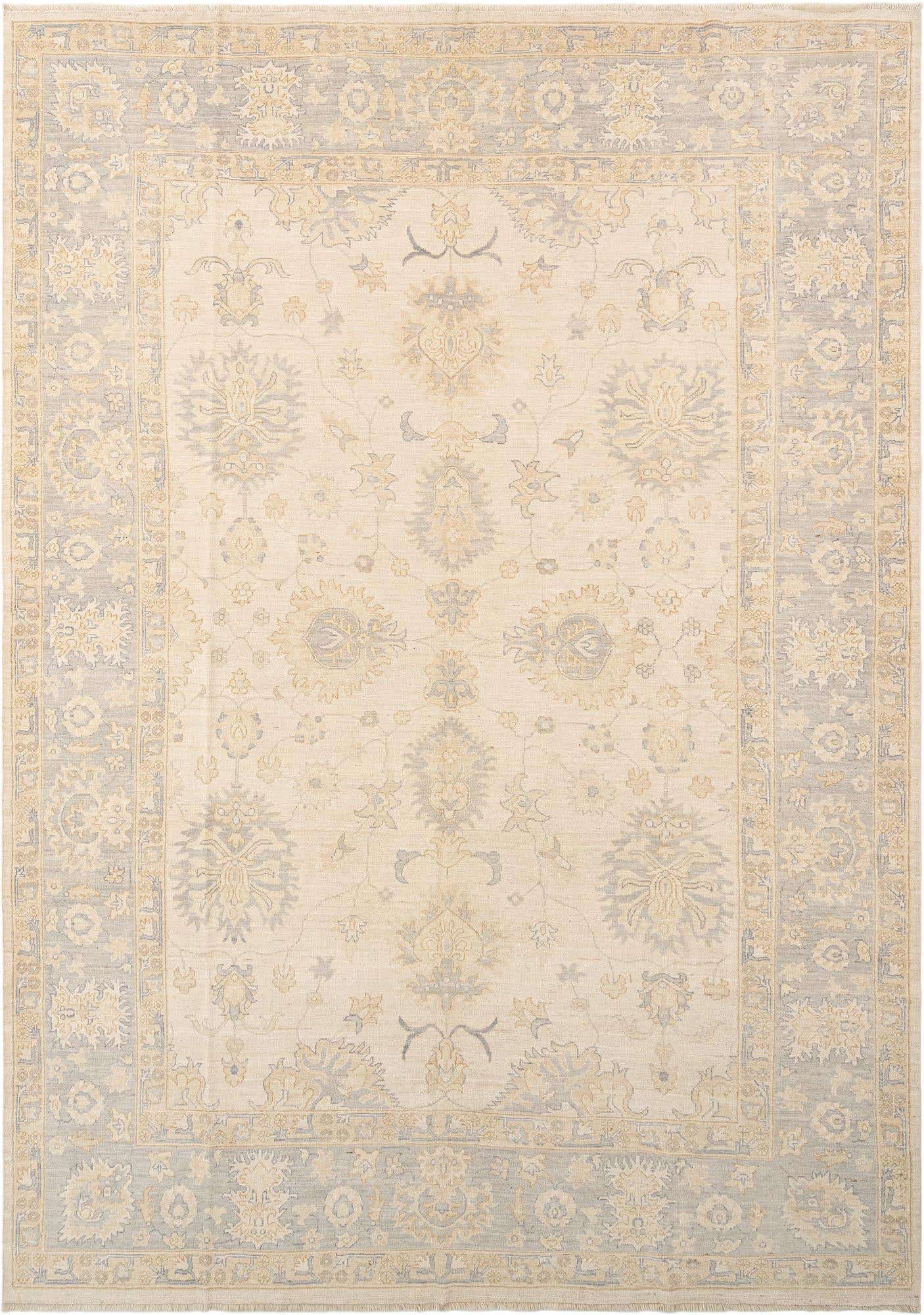 9' 10 x 13' 8 Hand Knotted Oushak Rug