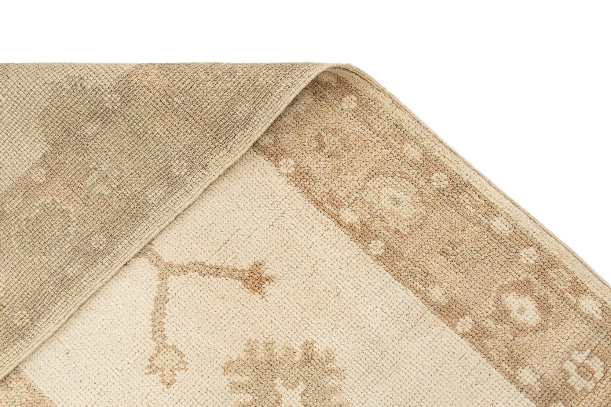 2' 9 x 10' Hand Knotted Oushak Rug