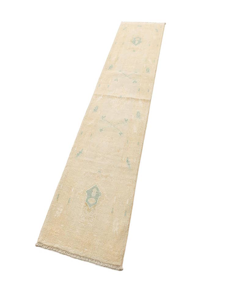 Detail image of 2' 7 x 10' Hand Knotted Oushak Rug