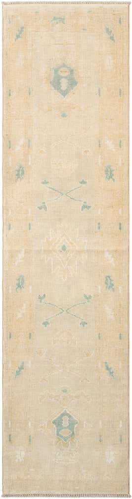 2' 7 x 10' Hand Knotted Oushak Rug