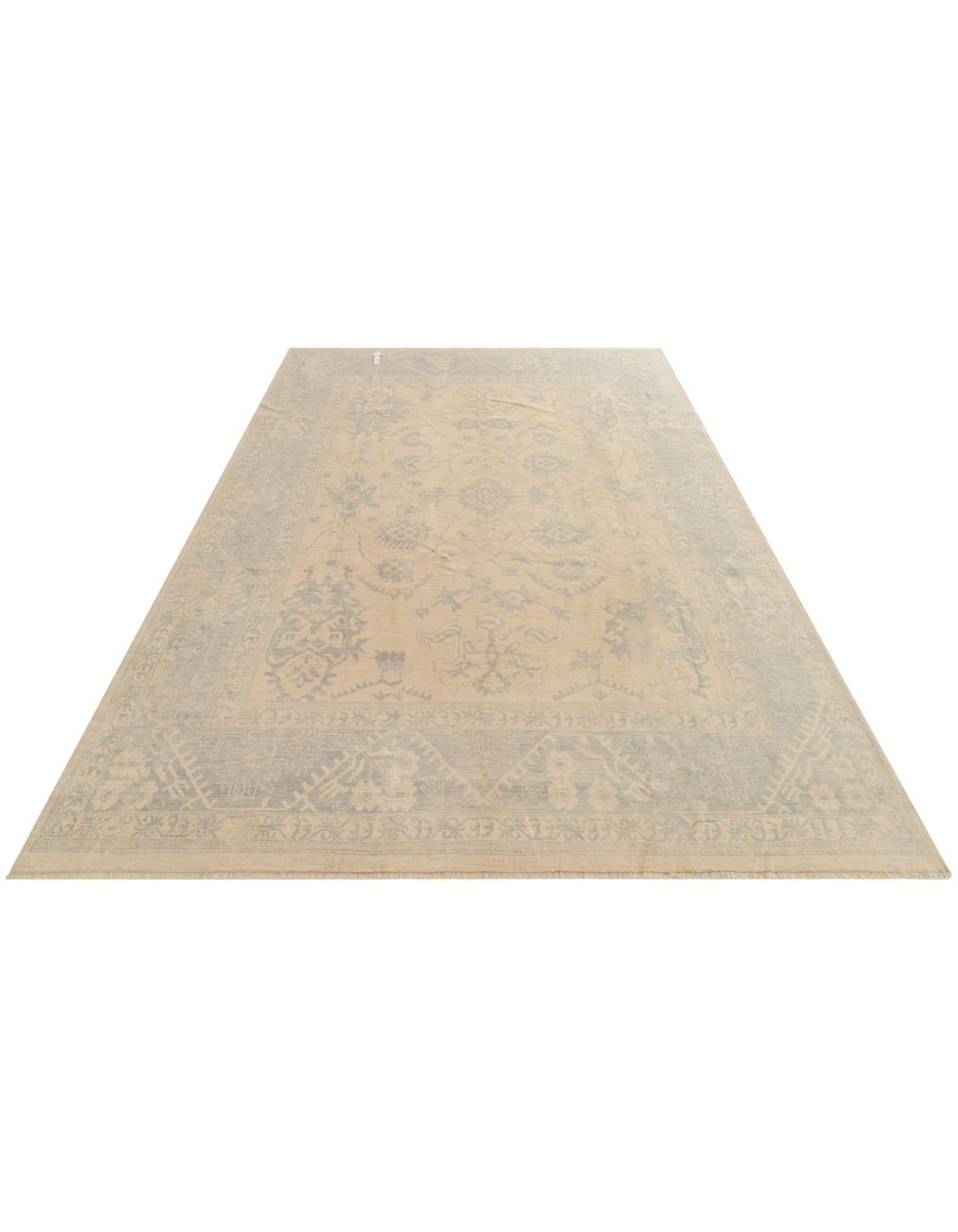 8' 7 x 12' 4 Hand Knotted Oushak Wool Rug