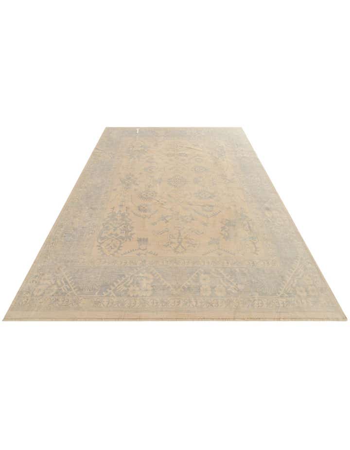 8' 7 x 12' 4 Hand Knotted Oushak Wool Rug