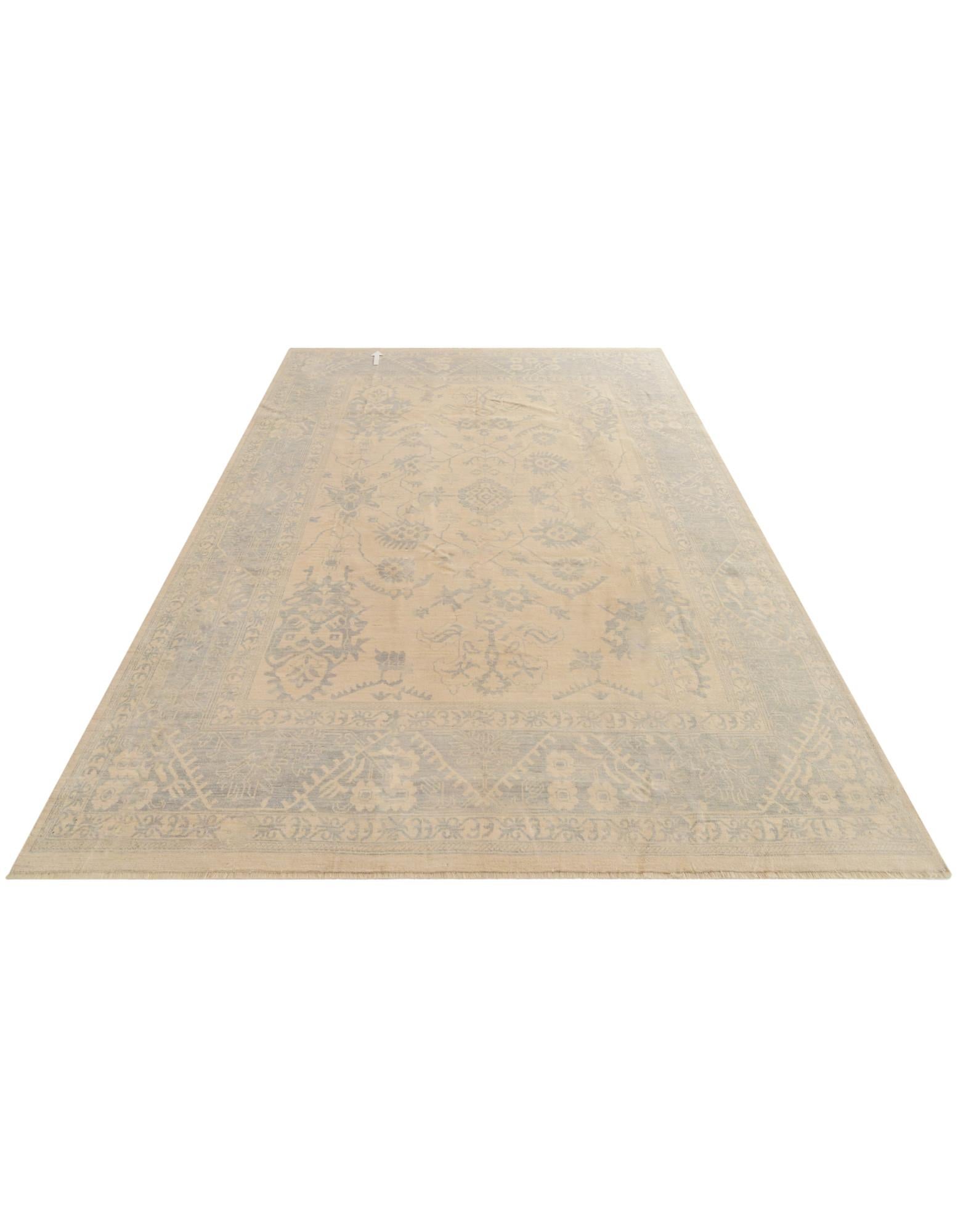 8' 7 x 12' 4 Hand Knotted Oushak Wool Rug