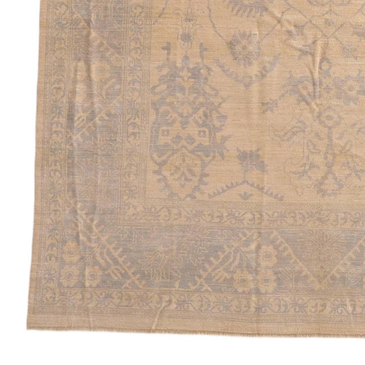 Detail image of 8' 7 x 12' 4 Hand Knotted Oushak Wool Rug