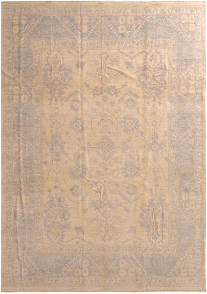 Detail image of 8' 7 x 12' 4 Hand Knotted Oushak Wool Rug
