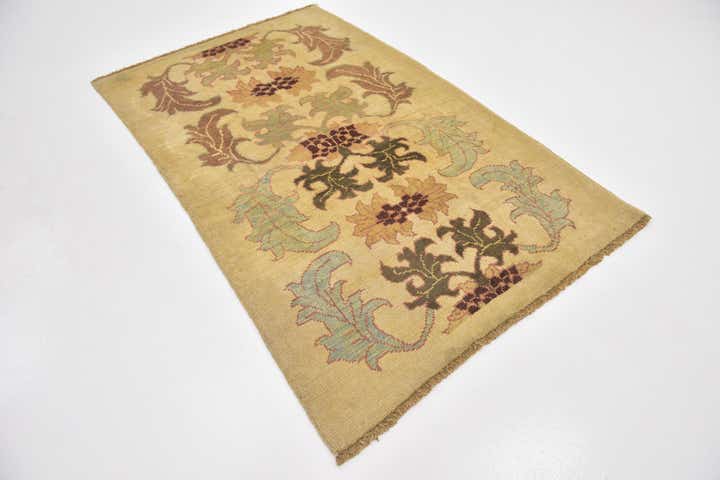 4' 4 x 7' Hand Knotted Oushak Wool Rug