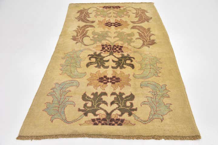 4' 4 x 7' Hand Knotted Oushak Wool Rug