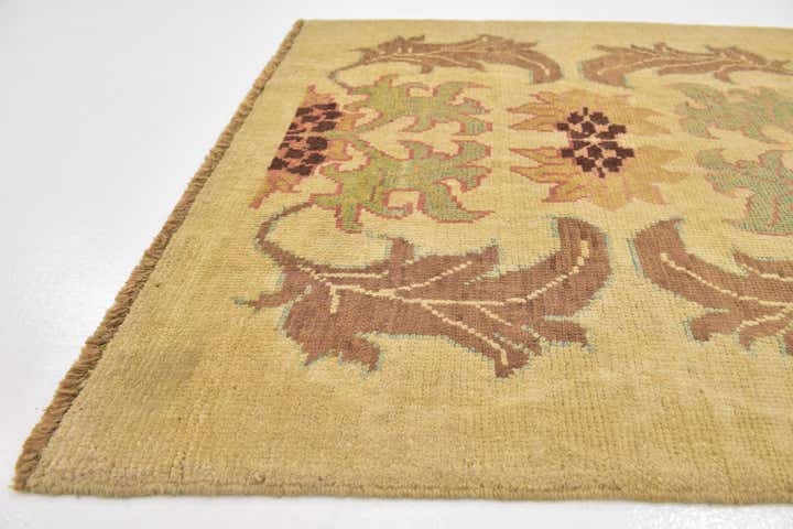 4' 4 x 7' Hand Knotted Oushak Wool Rug