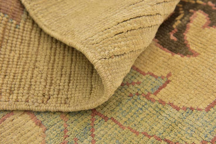 Detail image of 4' 4 x 7' Hand Knotted Oushak Wool Rug