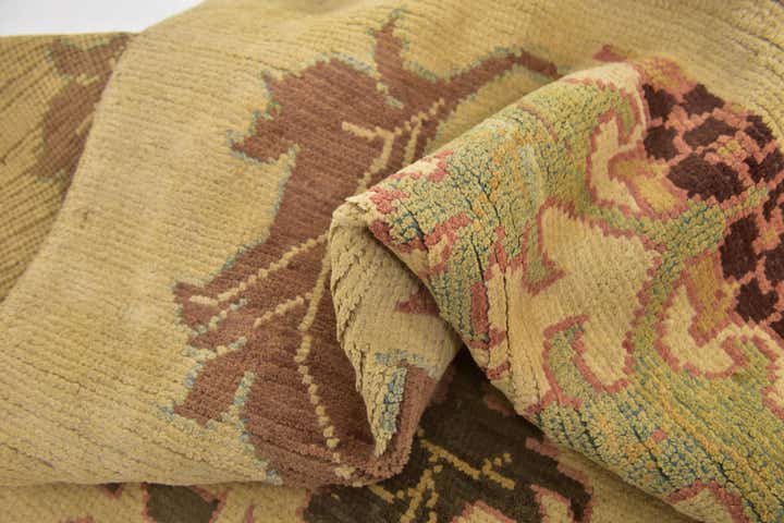 4' 4 x 7' Hand Knotted Oushak Wool Rug
