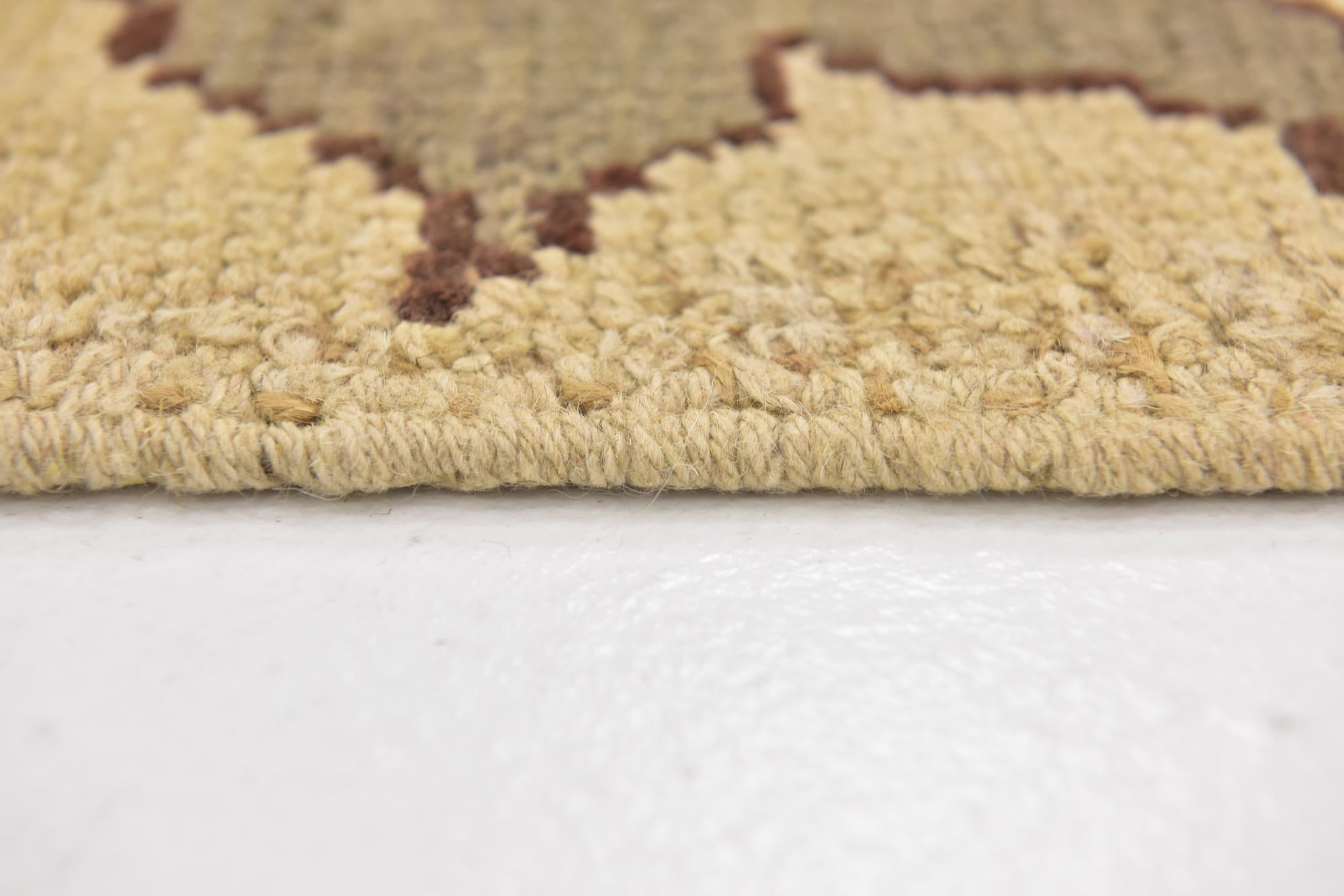4' 2 x 6' 7 Hand Knotted Oushak Wool Rug