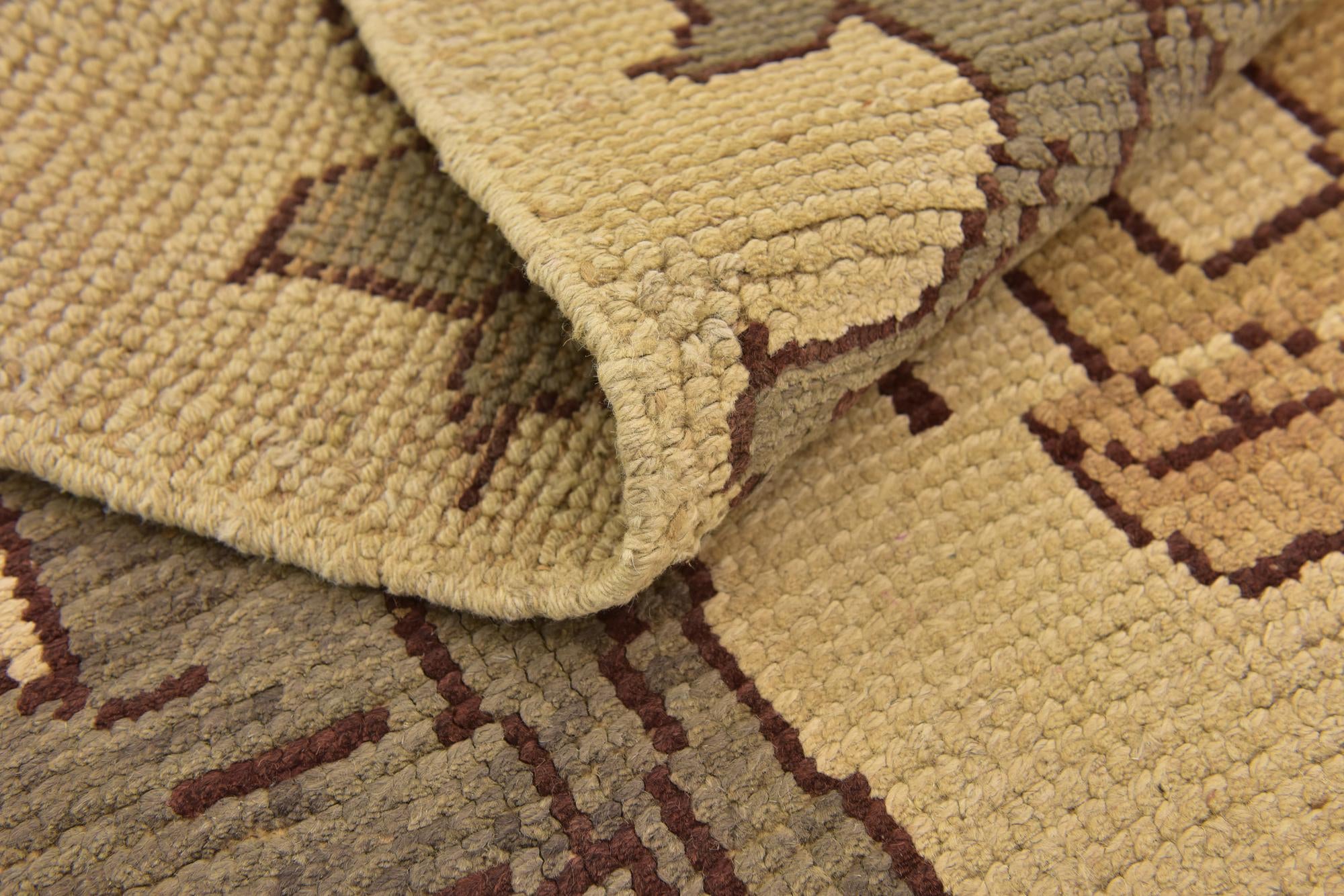 4' 2 x 6' 7 Hand Knotted Oushak Wool Rug