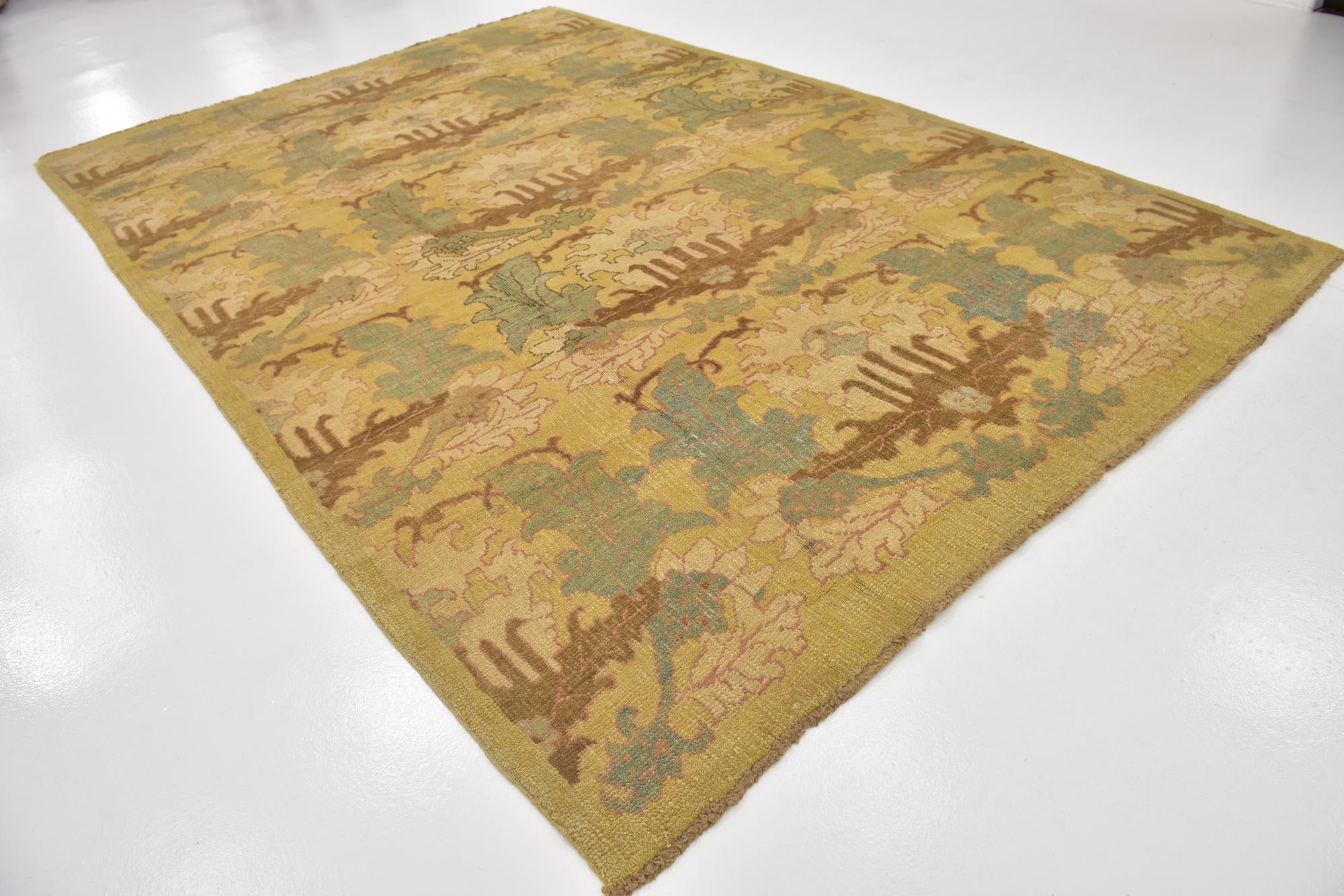 8' 6 x 12' 7 Hand Knotted Oushak Wool Rug