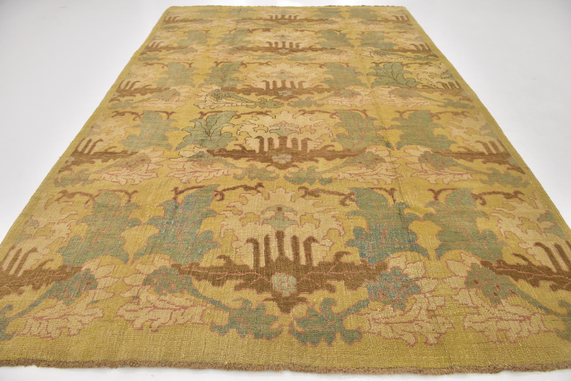 8' 6 x 12' 7 Hand Knotted Oushak Wool Rug