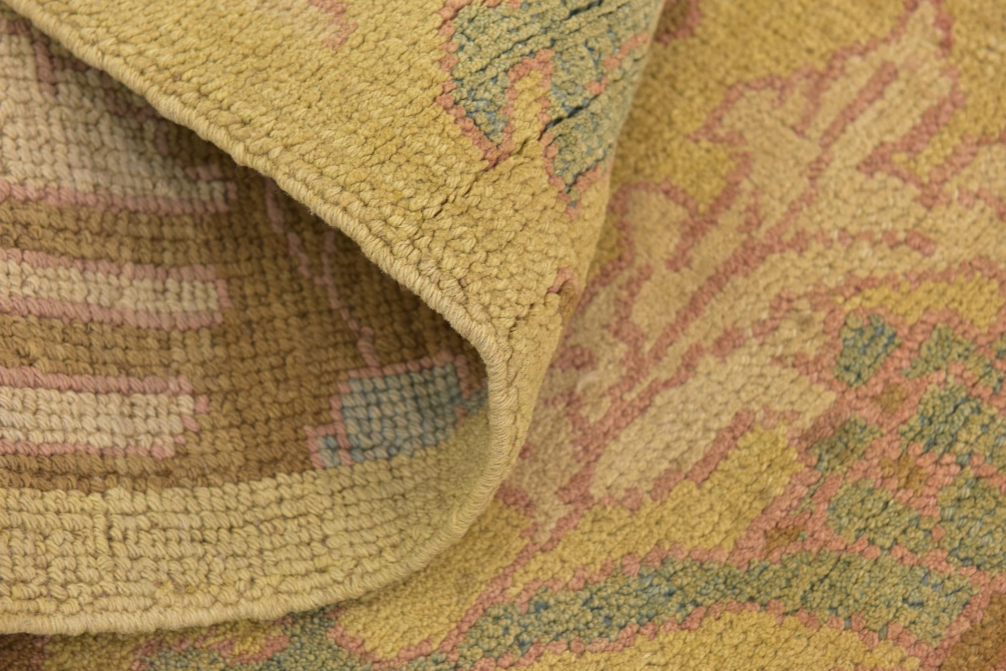 8' 6 x 12' 7 Hand Knotted Oushak Wool Rug