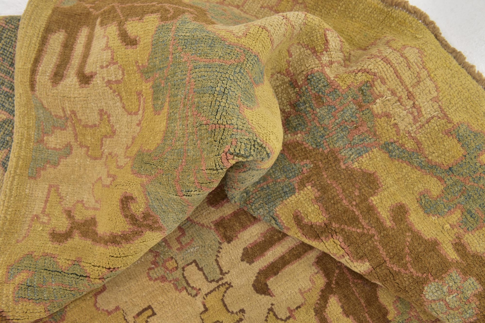 8' 6 x 12' 7 Hand Knotted Oushak Wool Rug