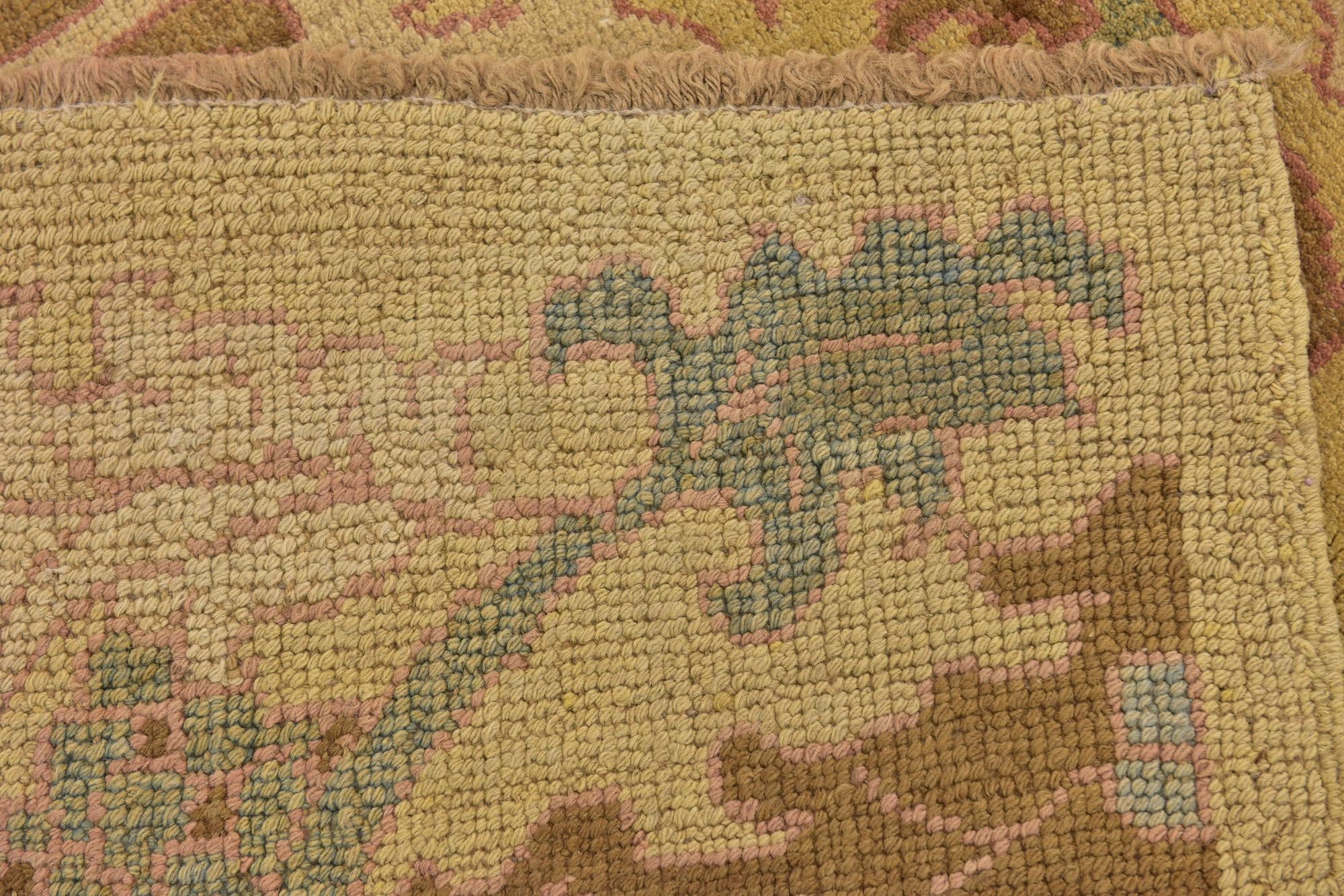 8' 6 x 12' 7 Hand Knotted Oushak Wool Rug