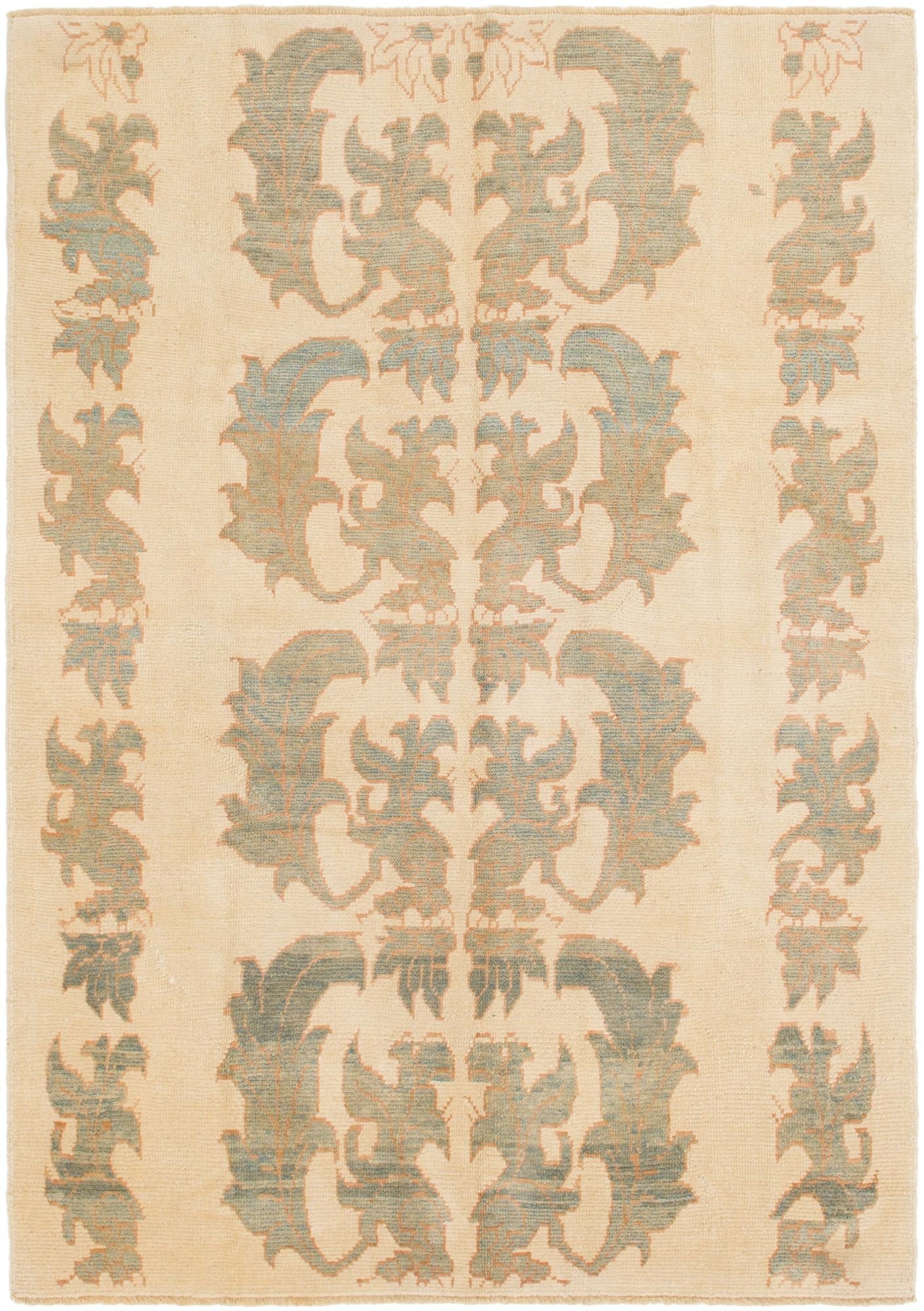 7' x 10' Hand Knotted Oushak Wool Rug