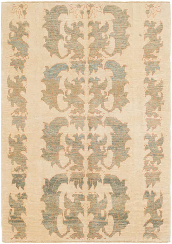 7' x 10' Hand Knotted Oushak Wool Rug