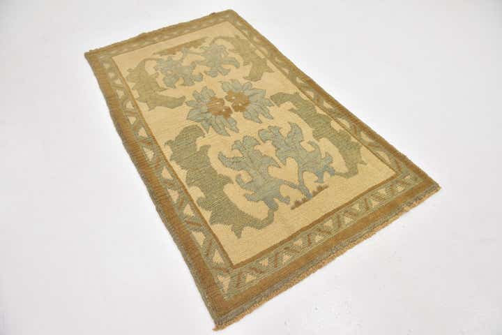 110cm x 195cm anudado a mano Oushak Alfombra Lana