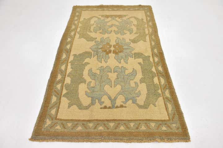 110cm x 195cm anudado a mano Oushak Alfombra Lana