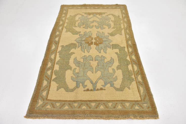 Detail image of 3' 8 x 6' 4 Hand Knotted Oushak Wool Rug