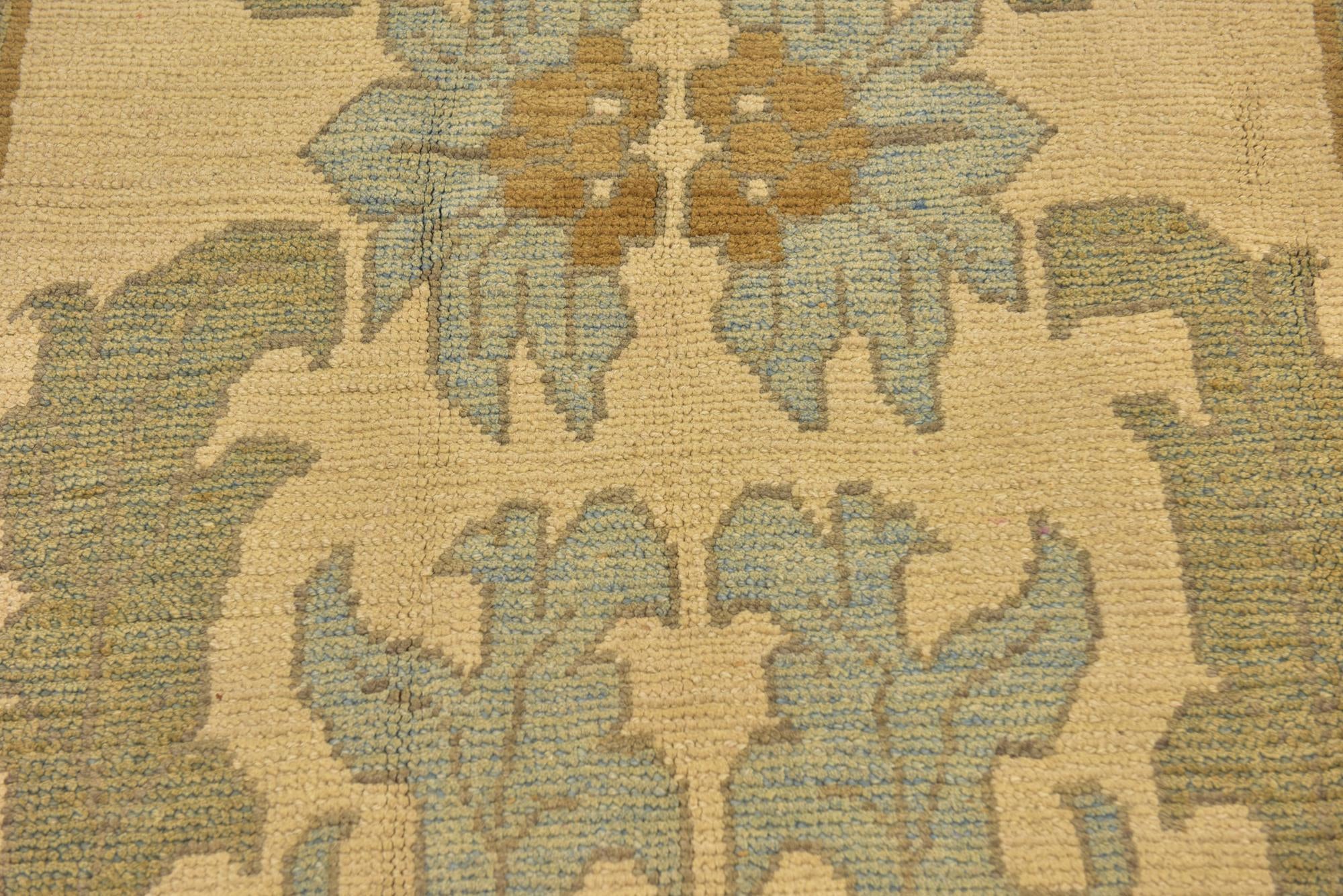 110cm x 195cm anudado a mano Oushak Alfombra Lana