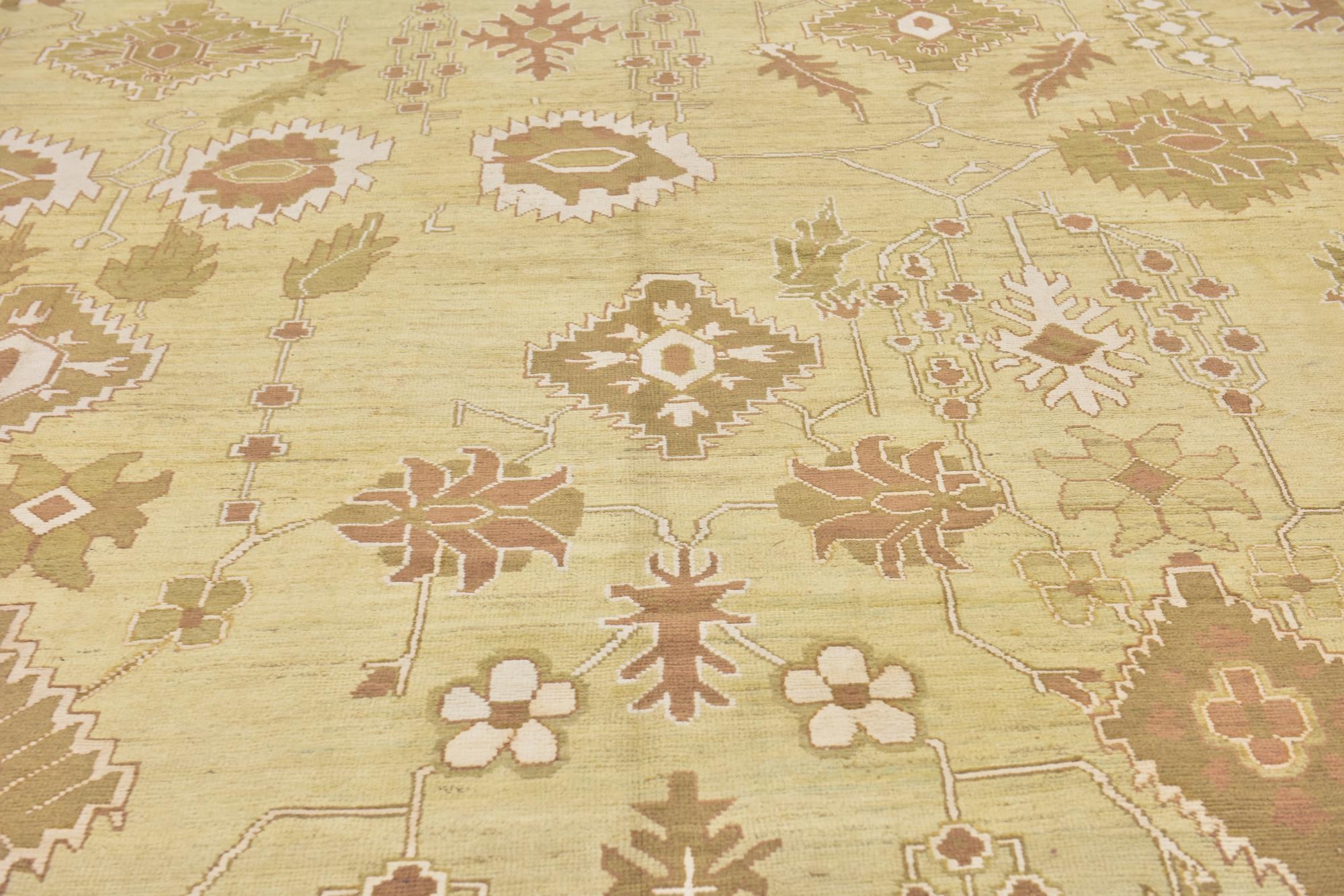 13' 2 x 19' 2 Hand Knotted Oushak Rug