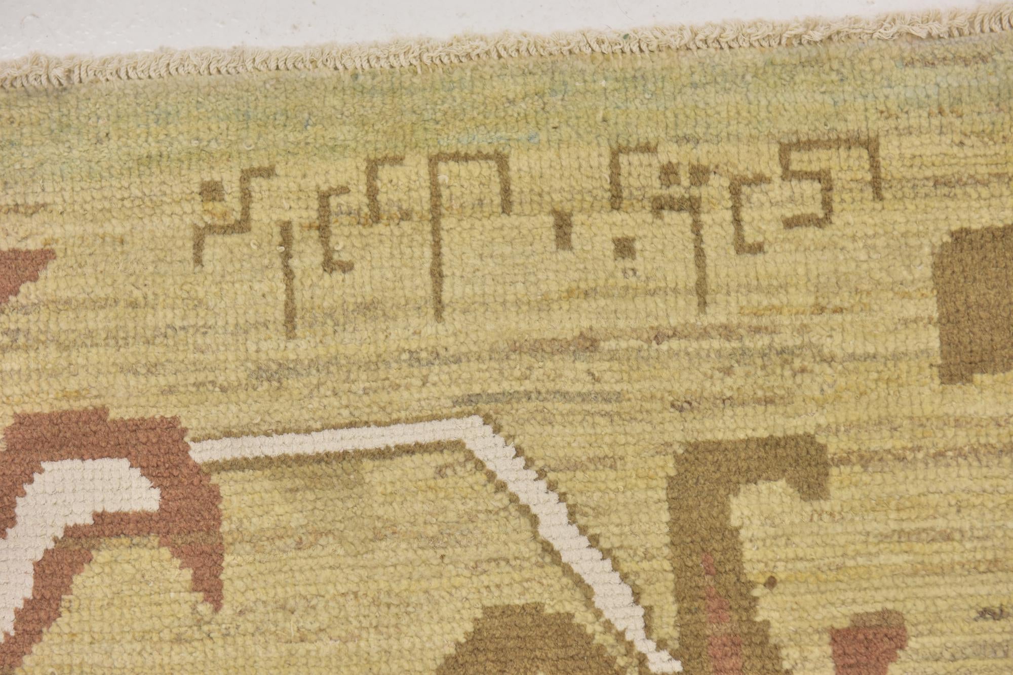 13' 2 x 19' 2 Hand Knotted Oushak Rug