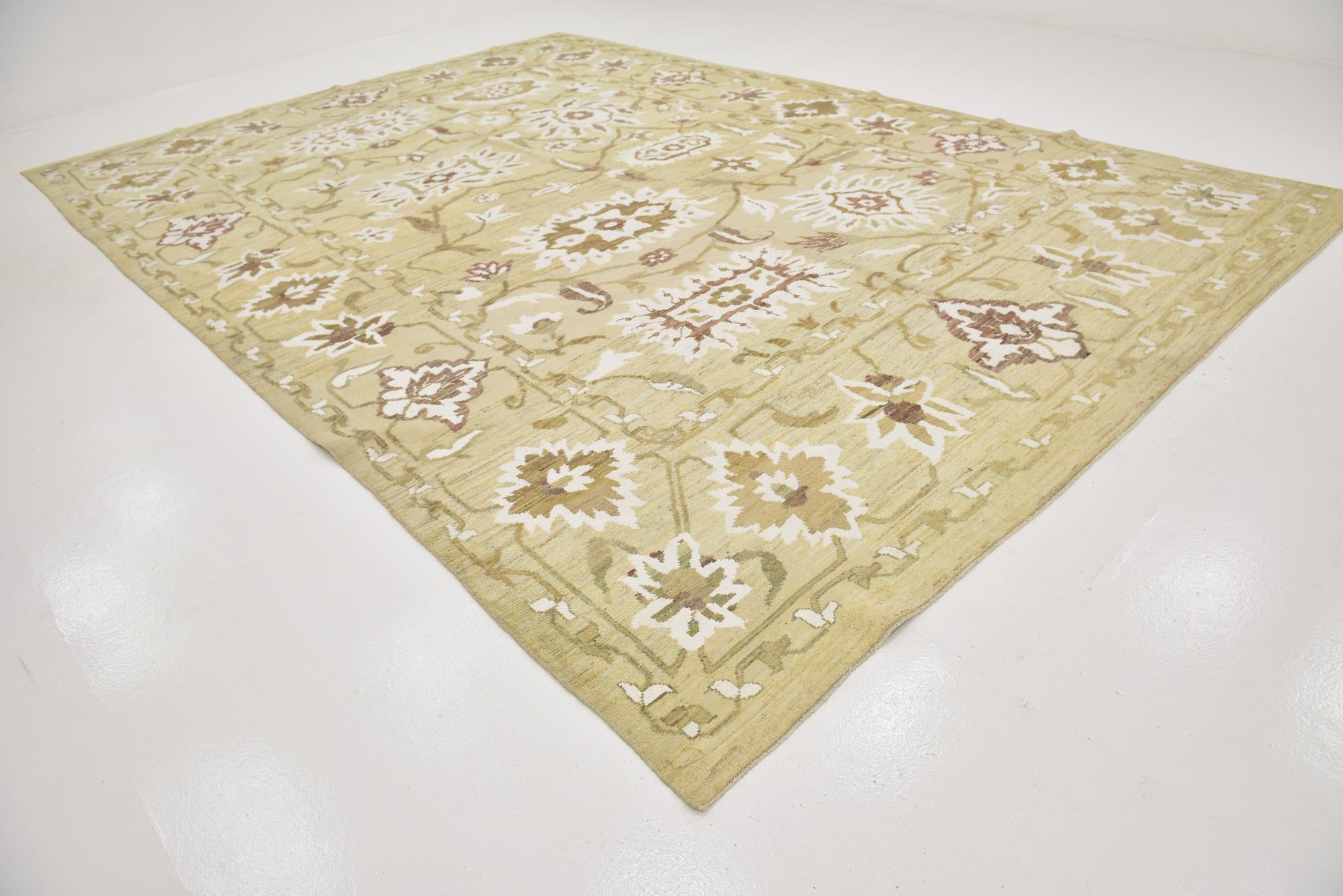 11' 4 x 16' 5 Hand Knotted Oushak Rug