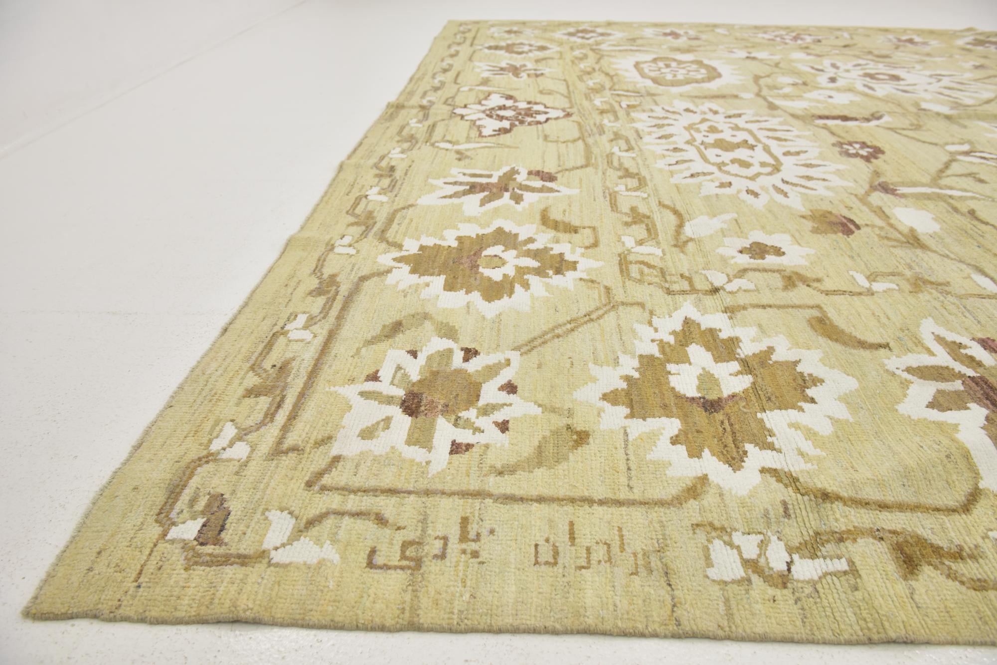 11' 4 x 16' 5 Hand Knotted Oushak Rug