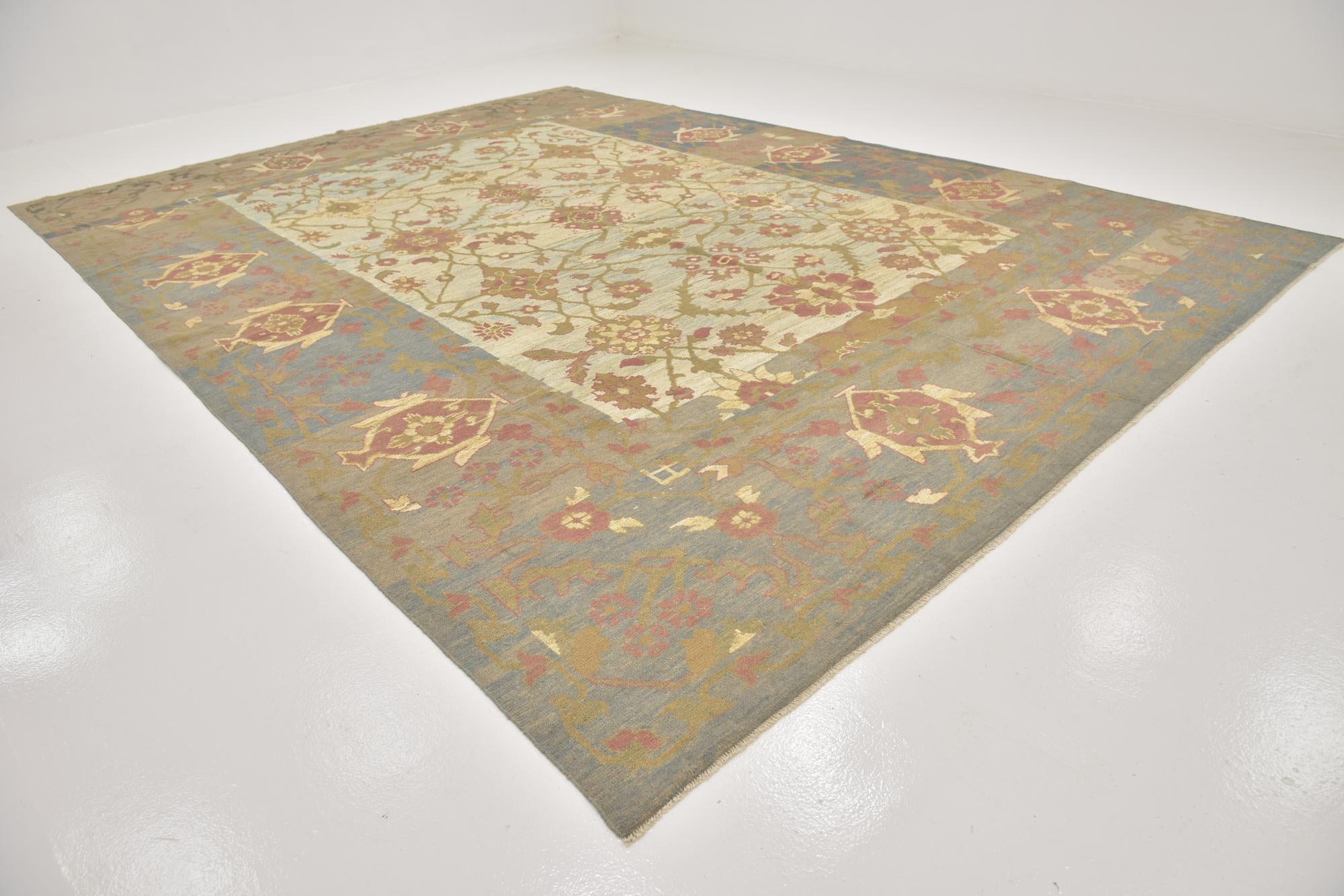 11' 8 x 16' 2 Hand Knotted Oushak Wool Rug