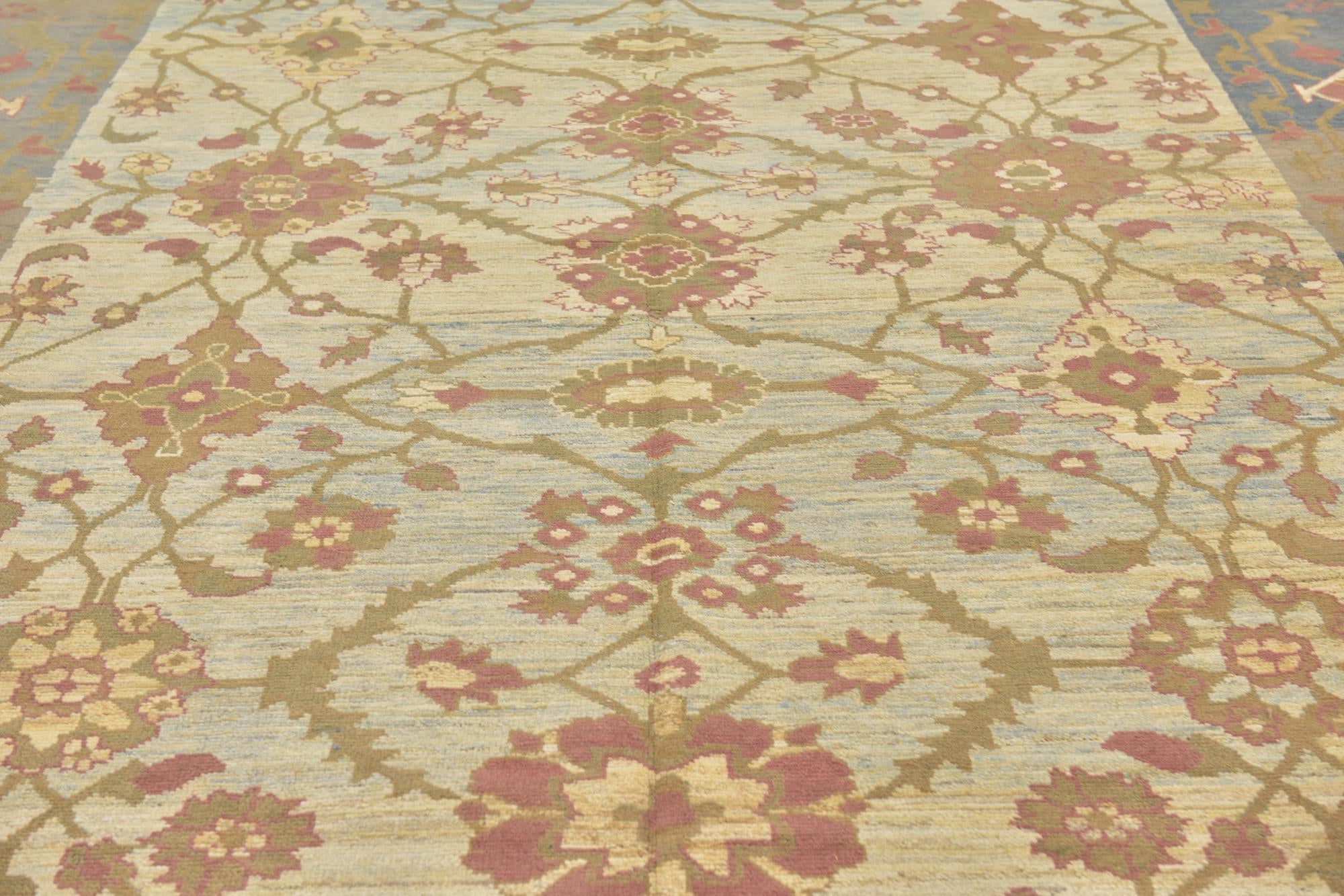 11' 8 x 16' 2 Hand Knotted Oushak Wool Rug