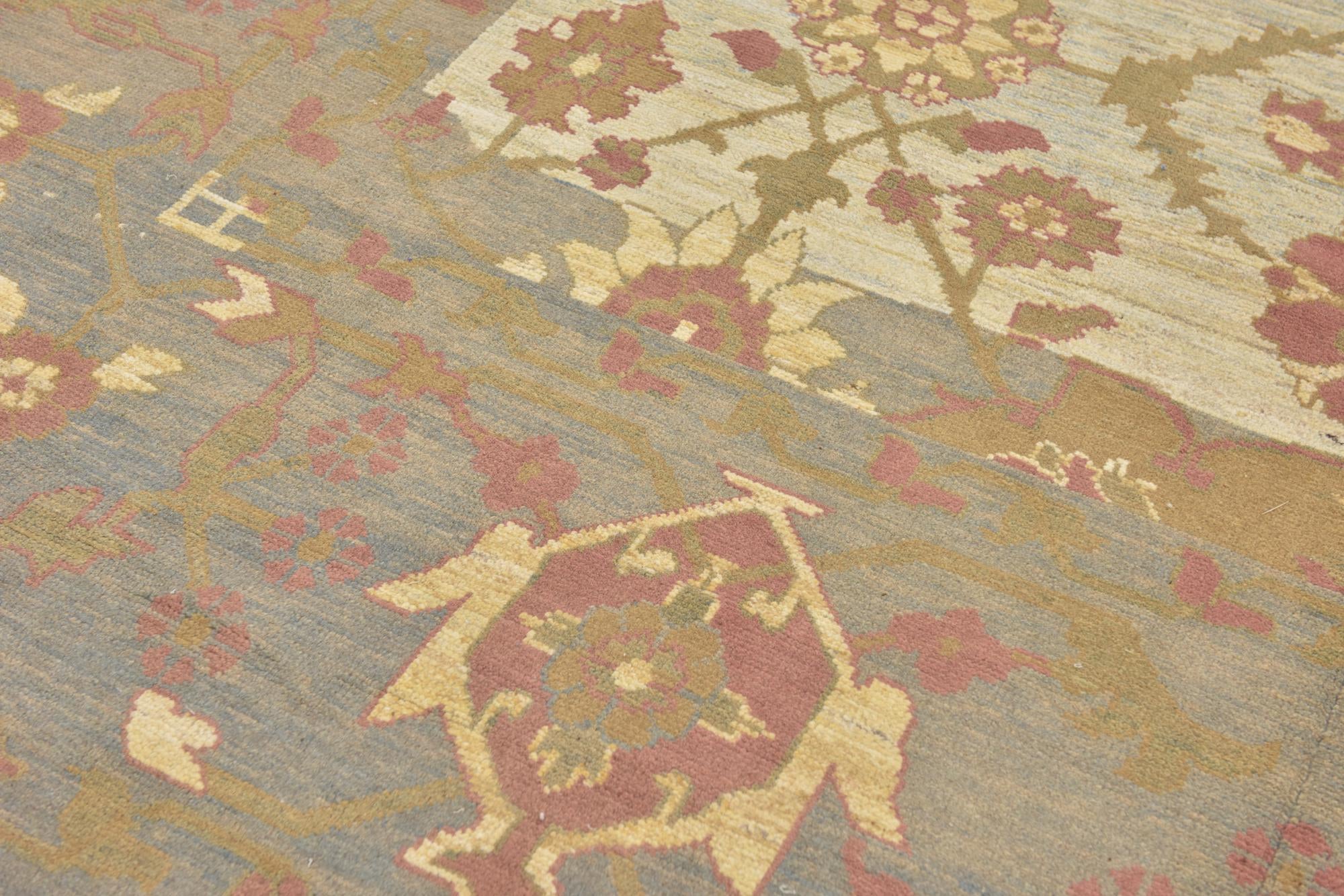 11' 8 x 16' 2 Hand Knotted Oushak Wool Rug
