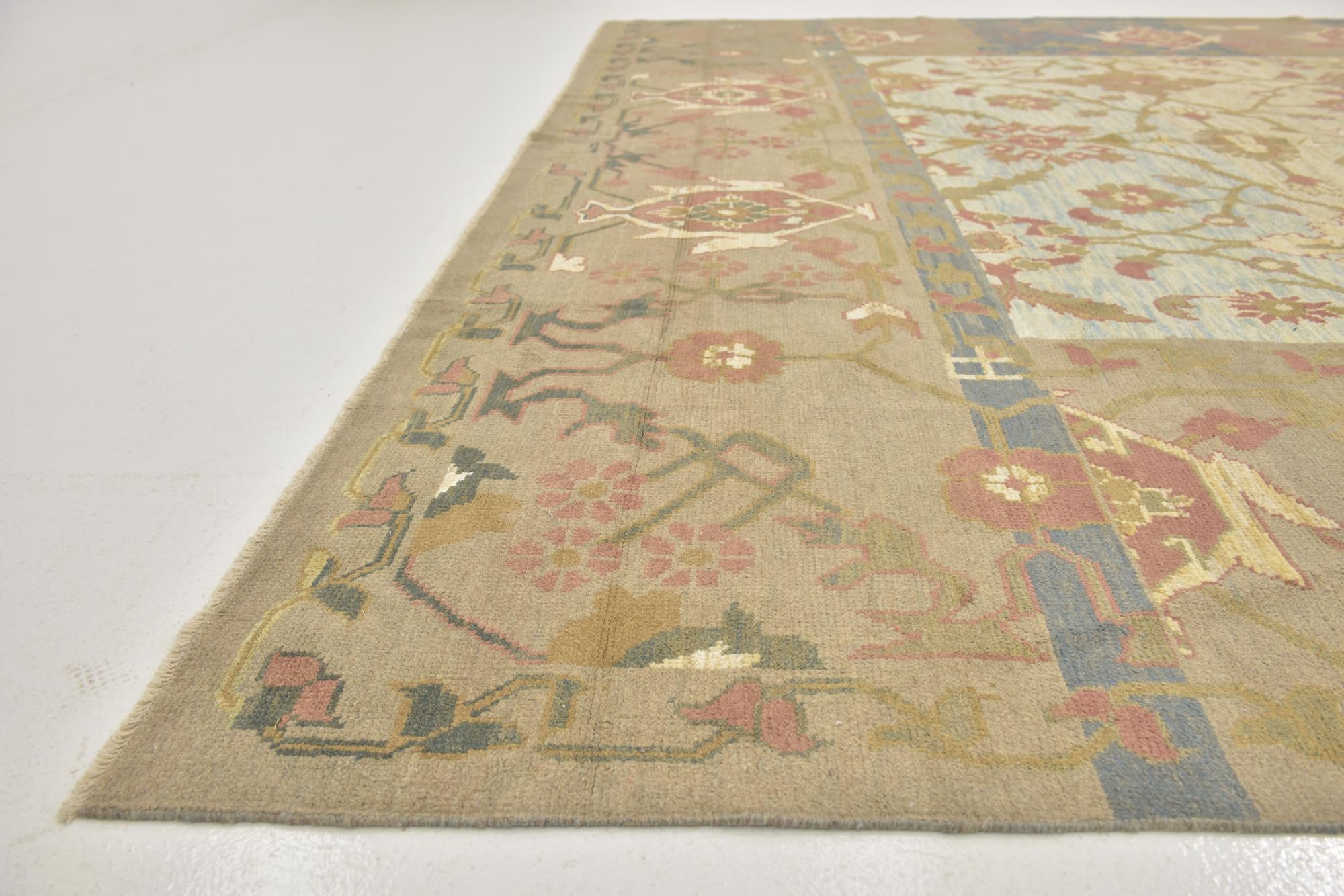 11' 8 x 16' 2 Hand Knotted Oushak Wool Rug
