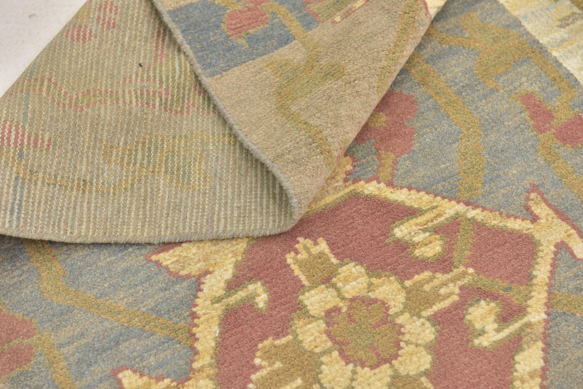 11' 8 x 16' 2 Hand Knotted Oushak Wool Rug
