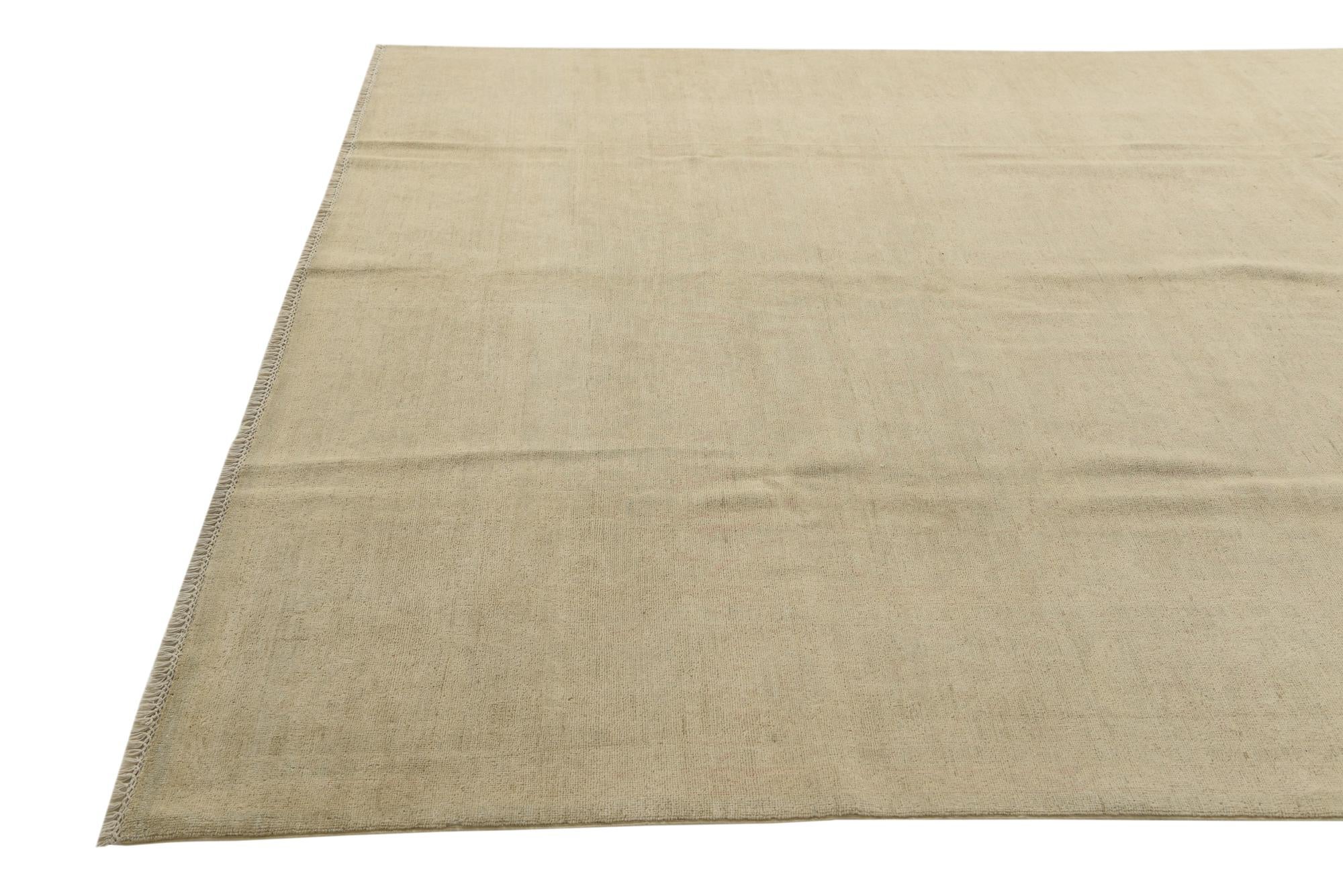 8' x 10' 5 Hand Knotted Oushak Wool Rug