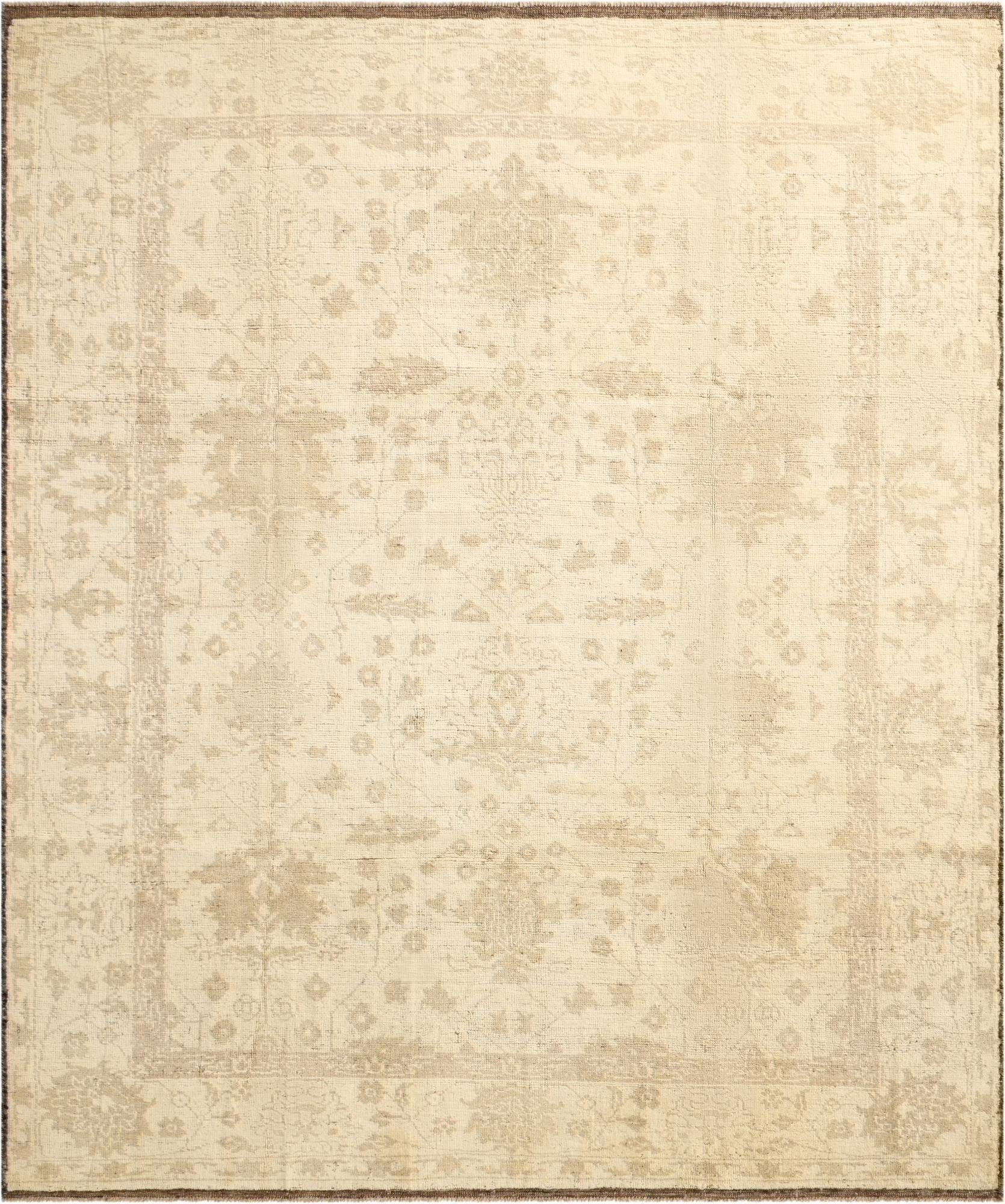 8' 6 x 10' 1 Hand Knotted Oushak Wool Rug