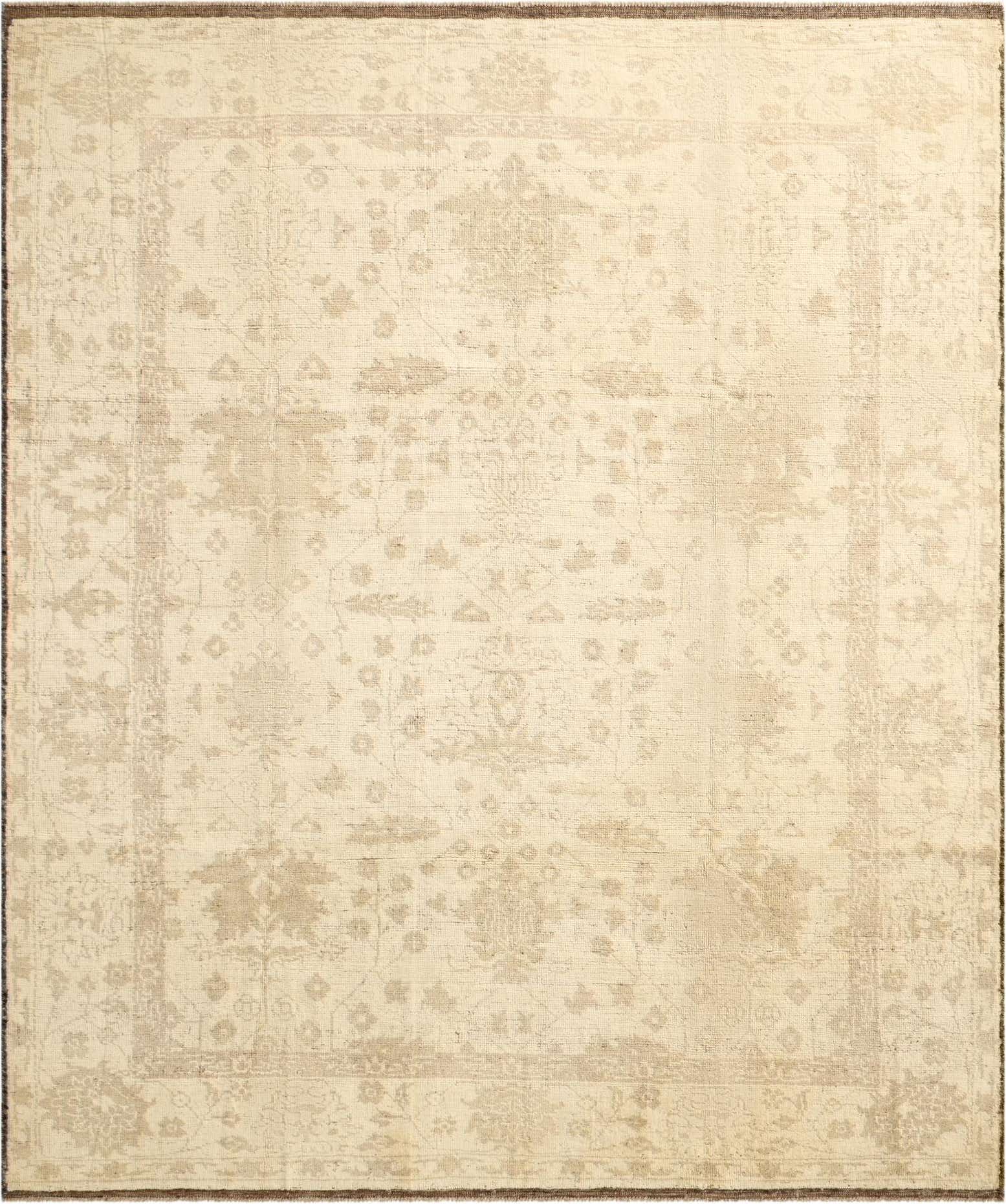 8' 6 x 10' 1 Hand Knotted Oushak Wool Rug