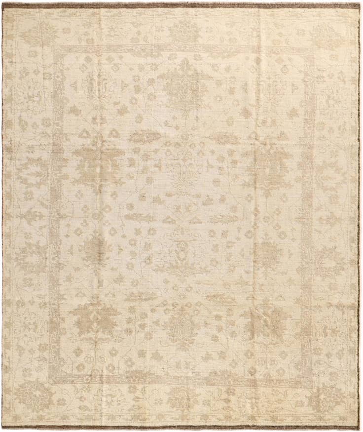 Detail image of 8' 6 x 10' 1 Hand Knotted Oushak Wool Rug