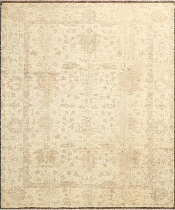 Detail image of 8' 6 x 10' 1 Hand Knotted Oushak Wool Rug