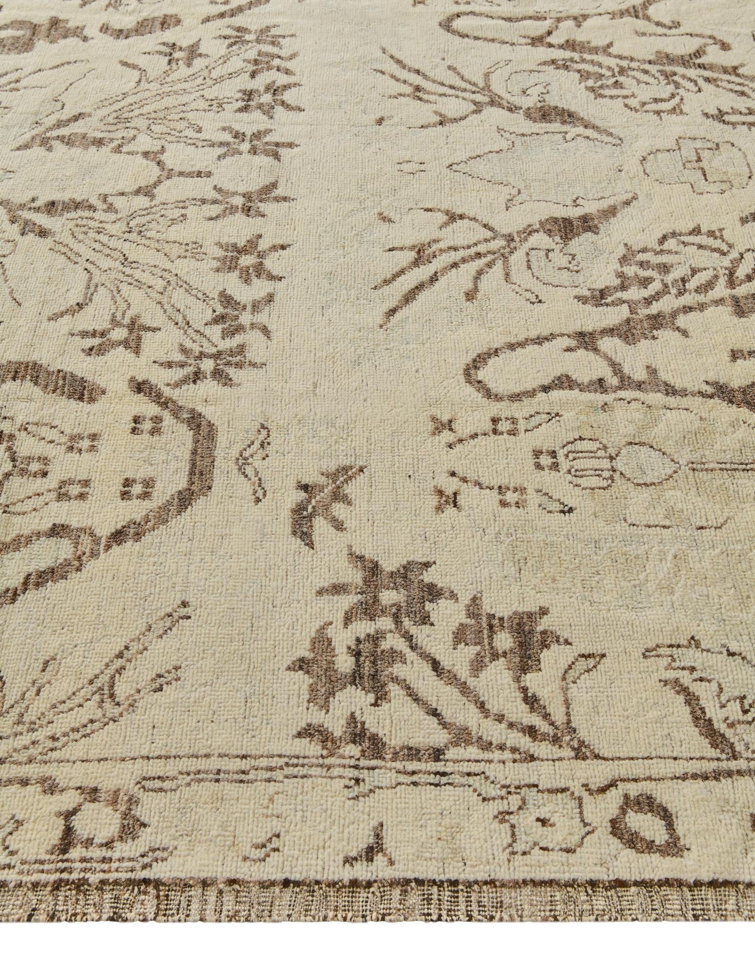 8' 6 x 10' 1 Hand Knotted Oushak Wool Rug